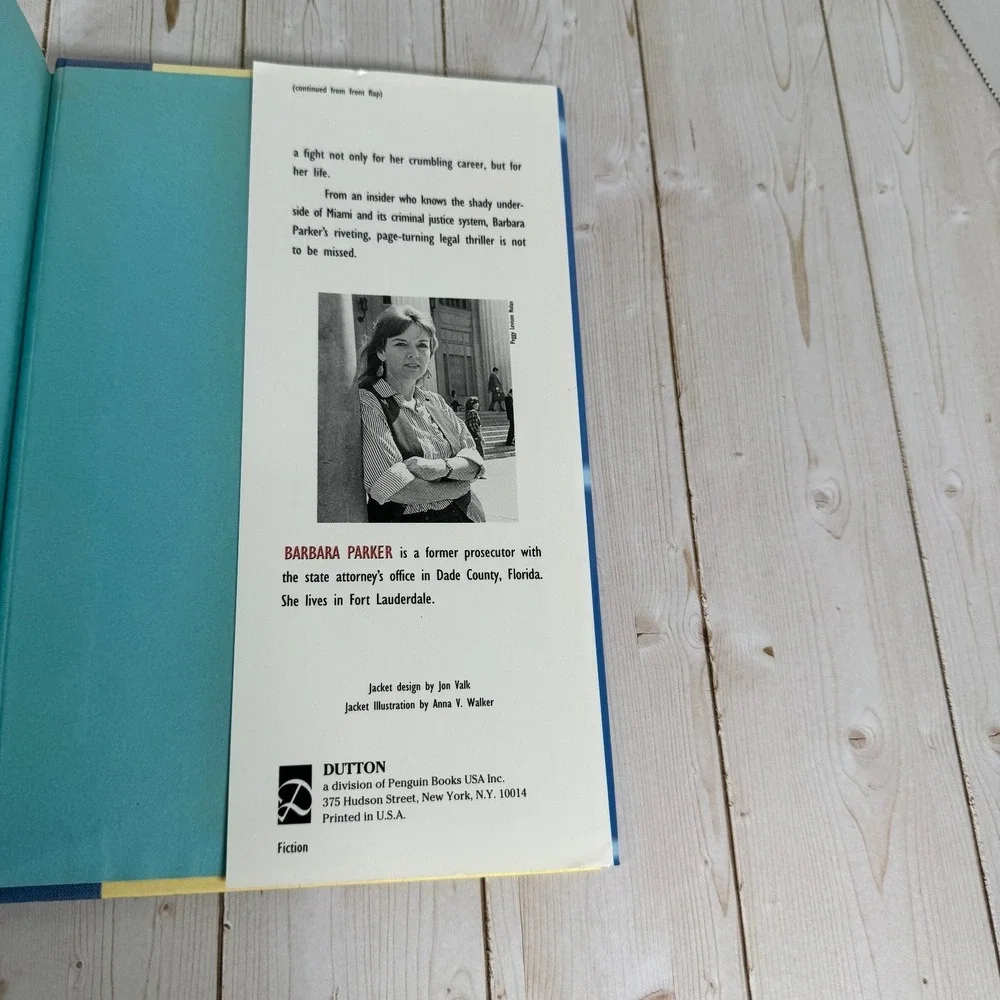 Suspicion of Innocence Barbara Parker 1994 Signed First Printing Dutton Novel
